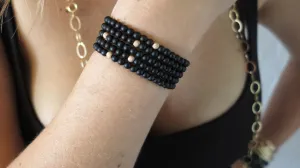 Matte Black Onyx Beaded Bracelets