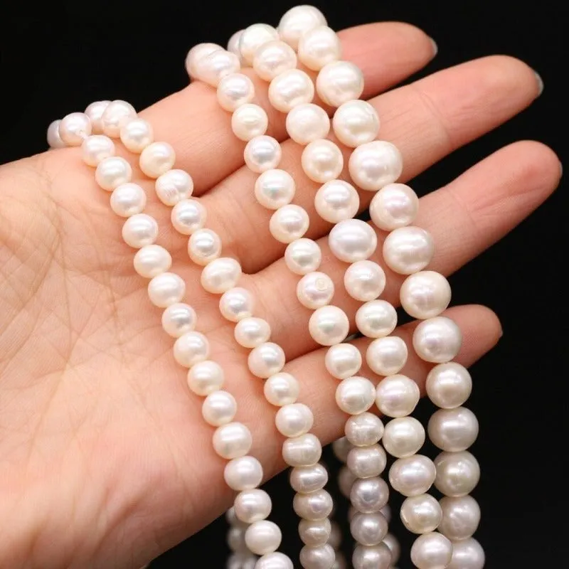 Natural Freshwater Pearl High Quality Round Beads For Women Jewelry