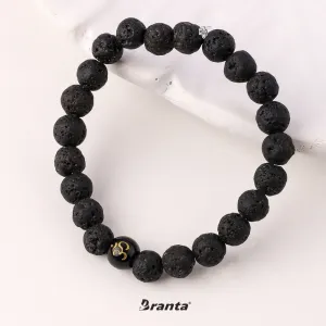 Om Symbol Lava Stone Bracelet For men