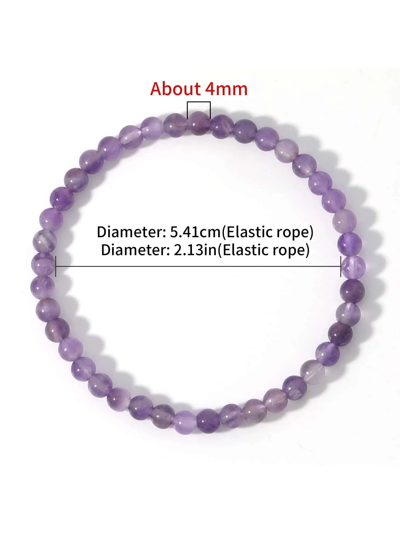 Purple Crystal Beaded Bracelet Bead-string Bracelet Jewelry Accessory for Women