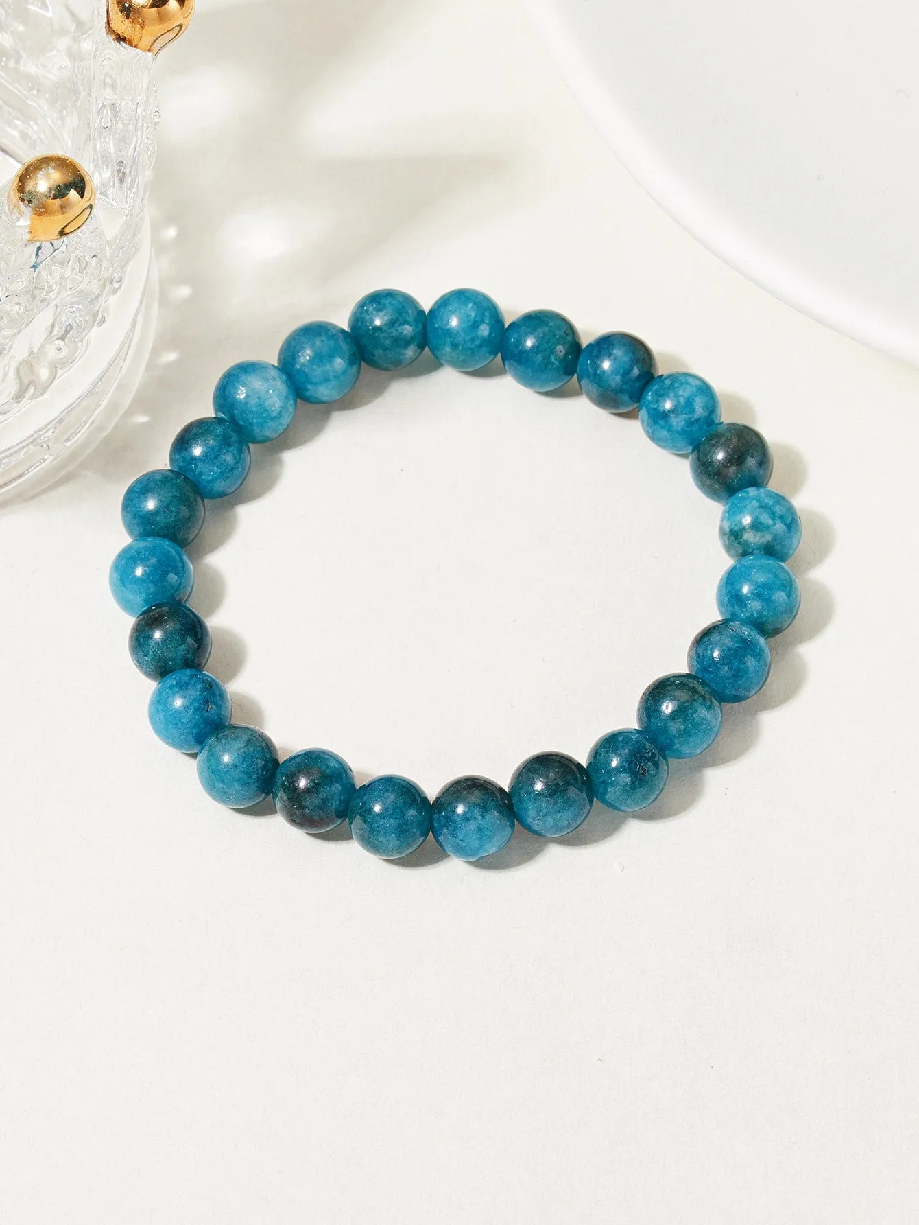 Space Blue Stone Beaded Bracelet Bead-string Bracelet Jewelry Accessory for