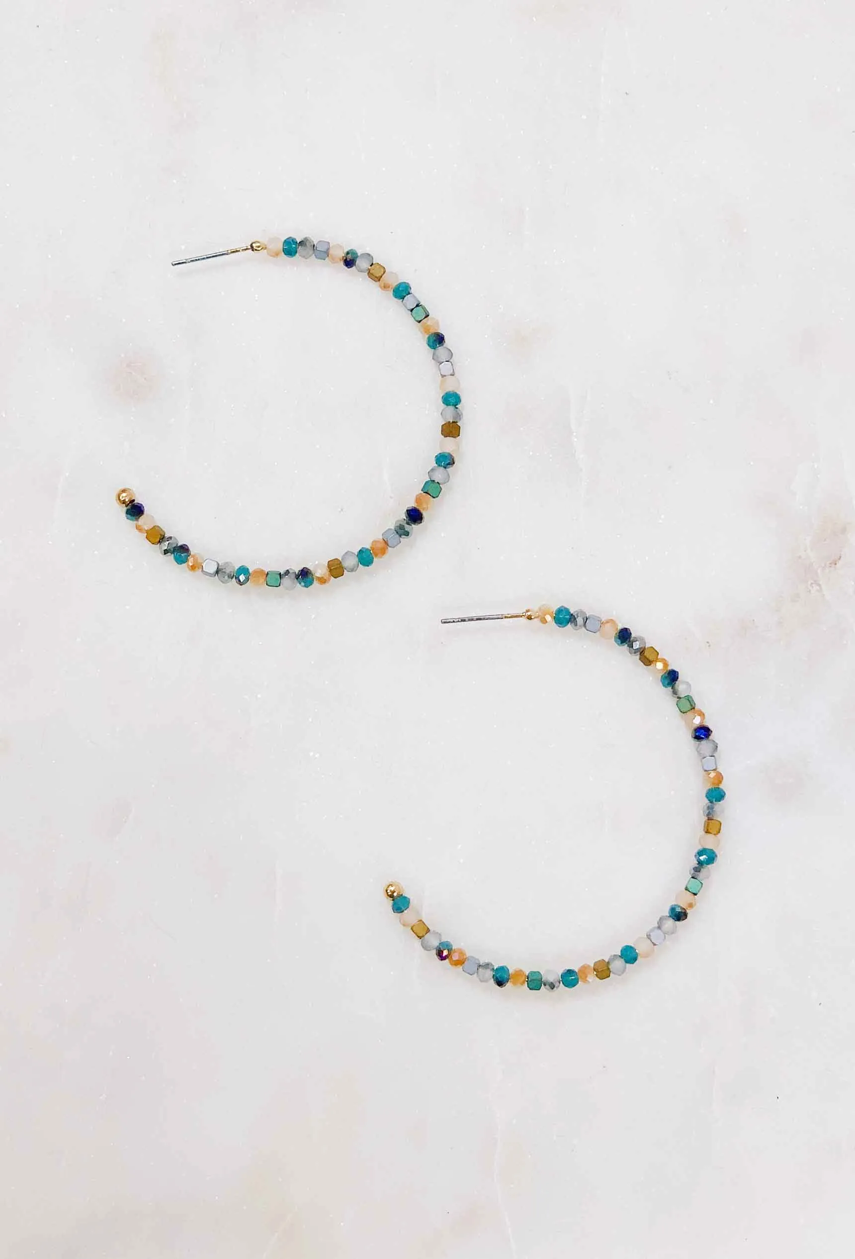 Venice Beaded Hoop Earrings